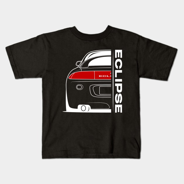 2G Eclipse Rear Kids T-Shirt by GoldenTuners